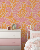 Cute Retro Flowers Wallpaper